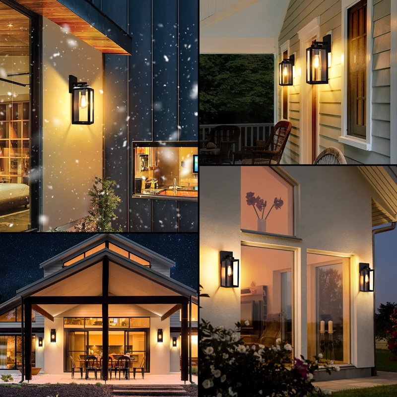 Luminaires muraux d'extérieur, Noir