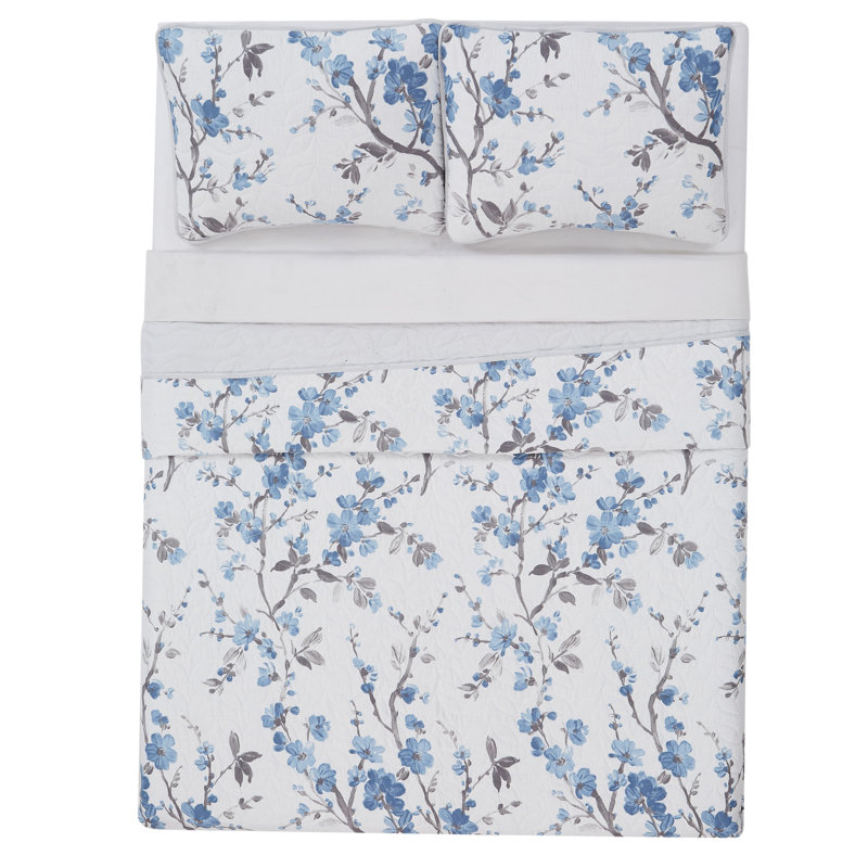 Ensemble de courtepointe en microfibre Kasumi, Courtepointe très grand et 2 très grandes taies