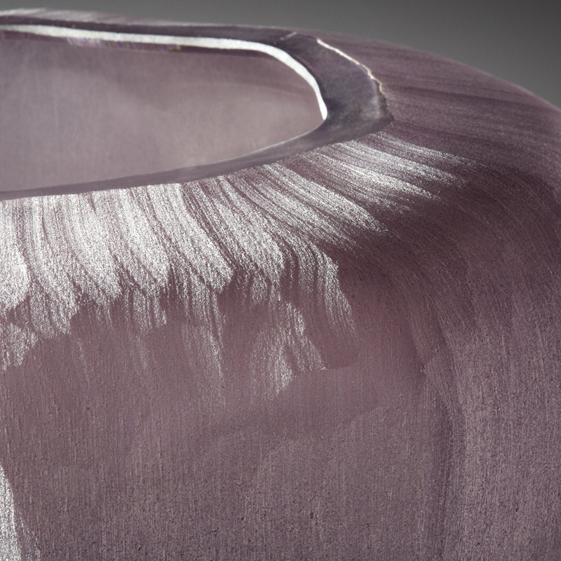 Vervain Glass Table Vase, 5" H x 11.75" W x 11.75" D