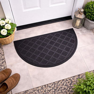 Tapis d'extérieur demi-rond 24 x 16 Drew