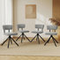 Chaises de salle à manger rembourrées en métal