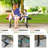 4FT Heavy Duty Outdoor Metal Garden Park Bench, Steel Picnic Bench, Metal Mesh Outdoor Bench Porch Chair for Garden, Lawn, Patio, Porch, Park, Yard, Patio (Black)-126450735-126450733