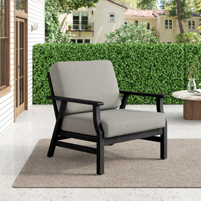 Montelongo Solid Teak Wood Outdoor Lounge Chairs With Cushions