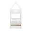 Lit superposé simple au dessus d'un lit simple avec lit gigogne et tiroirs de rangement, lit superposé avec toit Playhouse, cadre de lit de maison en bois