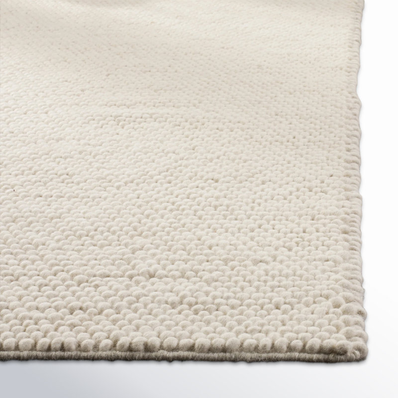 Tapis ivoire fait à la main Elle, Rectangulaire 2 pi x 3 pi