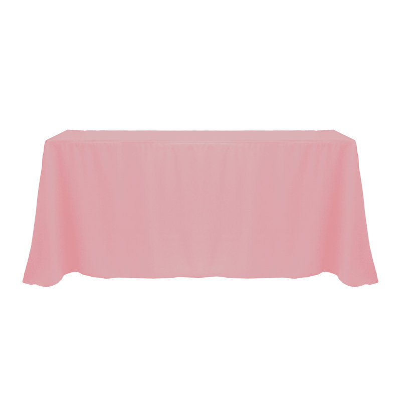 Solee Solid Color Tablecloth, 108" x 132", Dusty Rose, 5