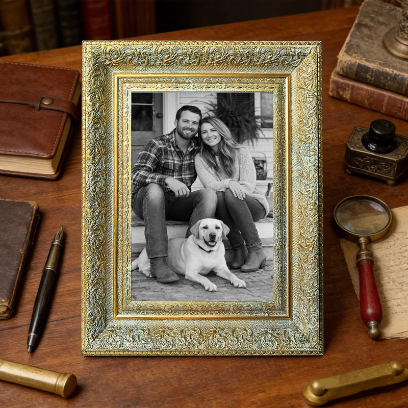 Cadre photo or antique 1 PC 11 "x 14" avec finition maison
