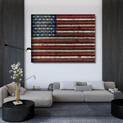 Art sur toile tendue par Williston Forge Jacobs, Cindy Gallery, drapeau américain