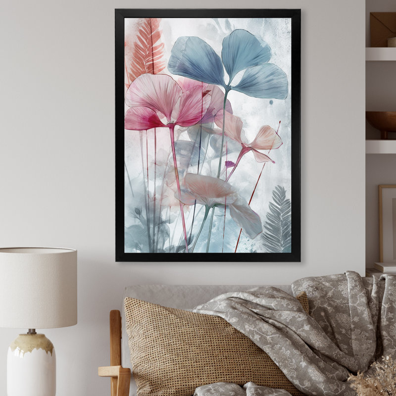 «Ginkgo Leaves Tropical III», reproduction sur toile, Cadre photo noir, H 40 po x l 30 po x P 1,5 po