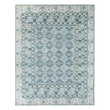 Jaipur Living Stage SLN20 Handknotted Geometric Blue and White Area Rug (10'x14')