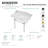 Kingston Brass Pemberton 36-Inch Carrara Marble Console Sink with Brass Legs (8-Inch, 3-Hole)-72887964