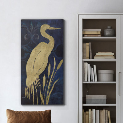 " Egret On Indigo I "