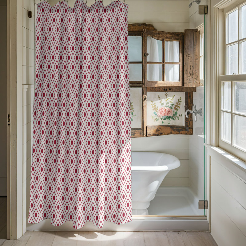 Red Dot Design - Rideau de douche Premium, H 74 po x l 71 po