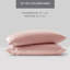 4 draps de luxe en satin simple rosé - froissé, doux pour la peau, frisottis apprivoisés, 1 drap plat, taies d'oreiller ajustées lisses et soyeuses, réduit les bris,