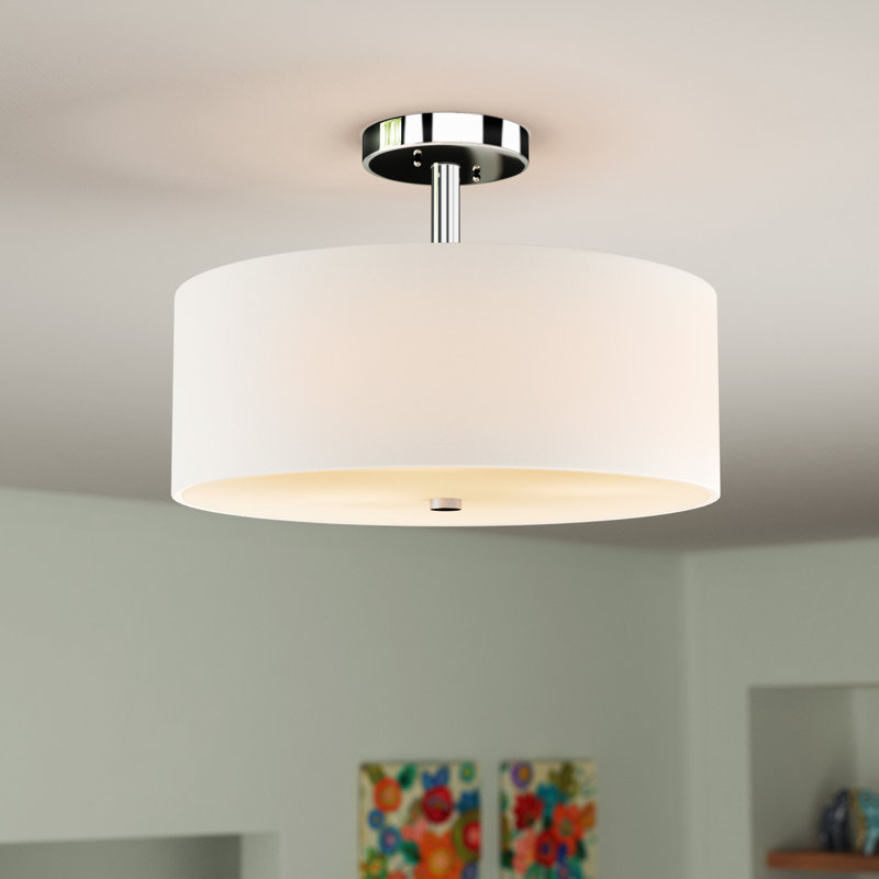 Billie Fabric Semi Flush Mount