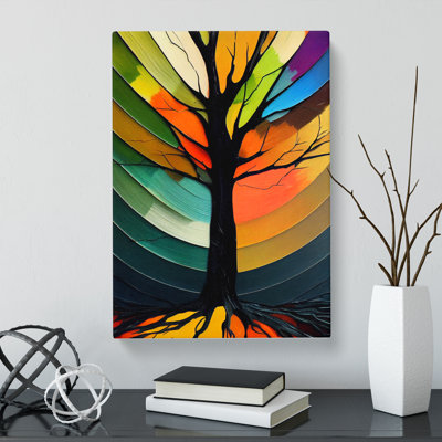 Tree Palette Knife - Wrapped Canvas