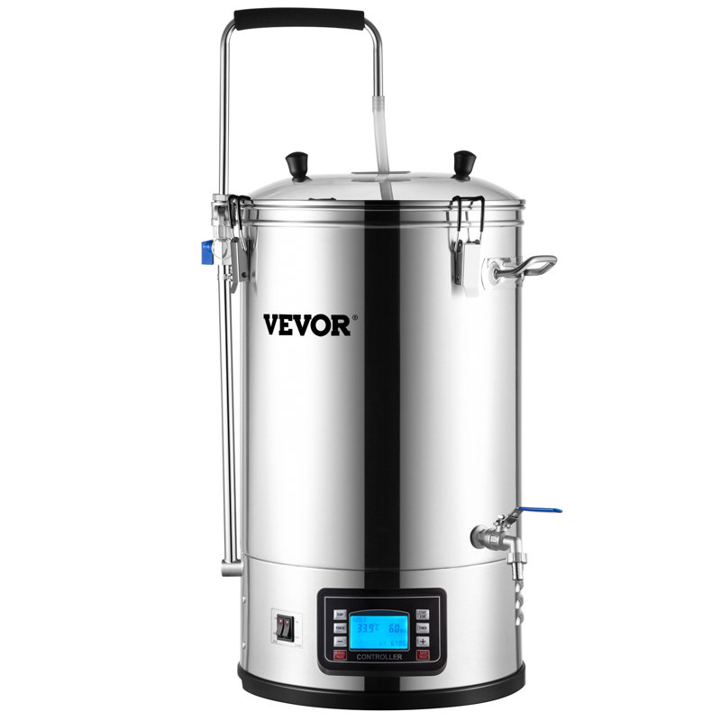 VEVOR 9.2 Gal Stainless Steel Electric Brewing System with LCD Panel