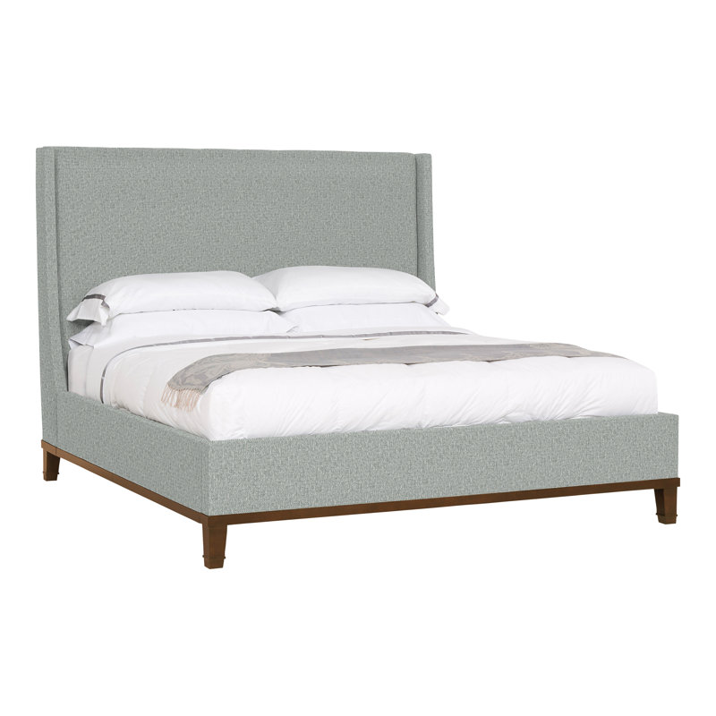 Michael Weiss Upholstered Wingback Bed, Wrenn, Nomad Snow Crypton® Chenille