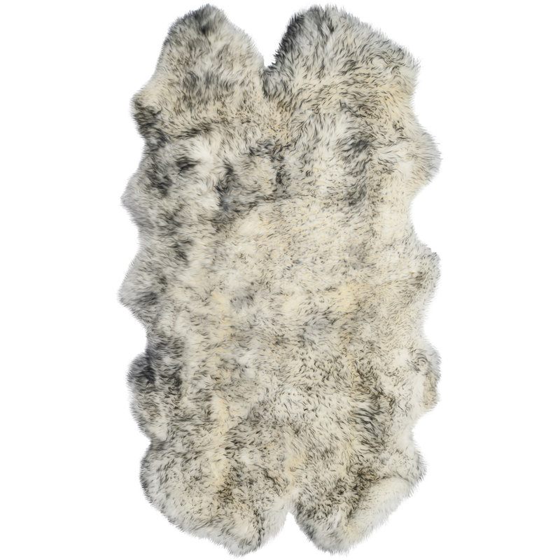 Byron Solid Colour Sheepskin Area Rug, Rectangle 109 x 180cm