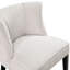 Chaise rembourrée texturée beige avec contreplaqué et assise en mousse de style moderne en bois foncé-1777908388