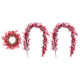 3-Piece 6Ft Christmas Red Berries Garland Set And 25"D Christmas Red Berries Wreath