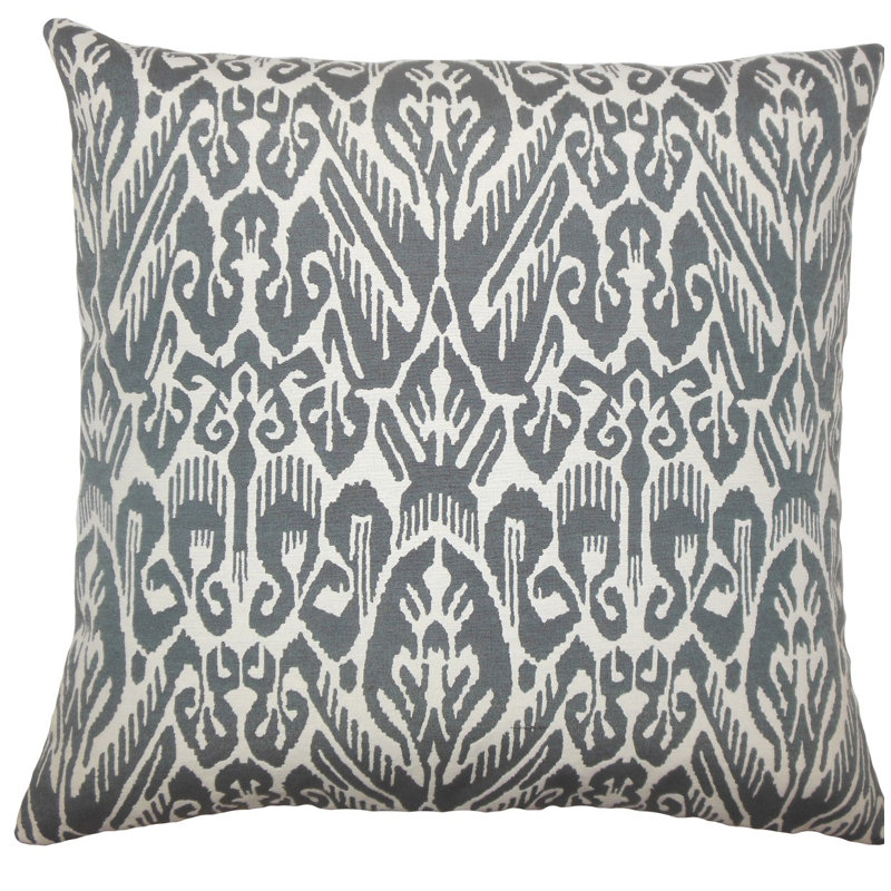 Coussin jyotika ikat, H 18 po x l 18 po x P 5 po, Frêne