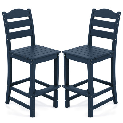 Ensemble de 2 tabourets de bar en PEHD pour l'extérieur