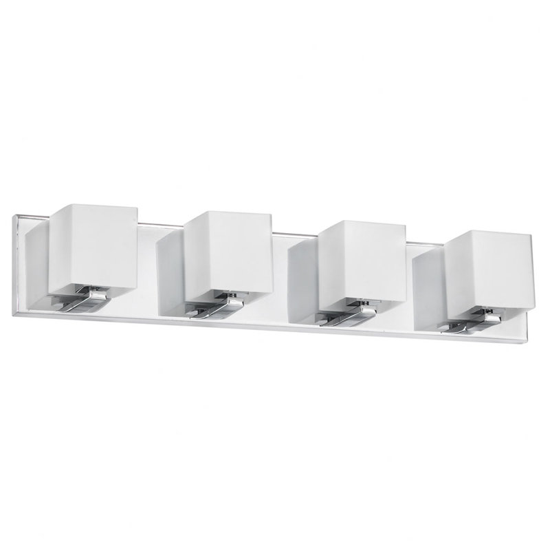 Verona 4 Light Bath Bar, Polished Chrome