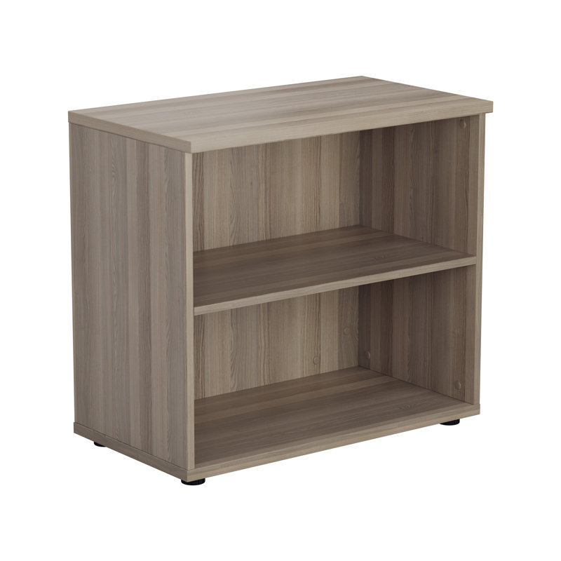 Buariki 73 cm H x 80 cm W Standard Bookcase, Grey Oak