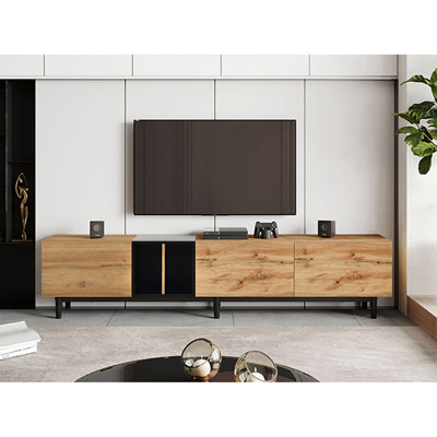 Modern TV Stand With 3 Doors, Media Console Table, Entertainment Center With Large Storage Cabinet For Living Room, Bedroom