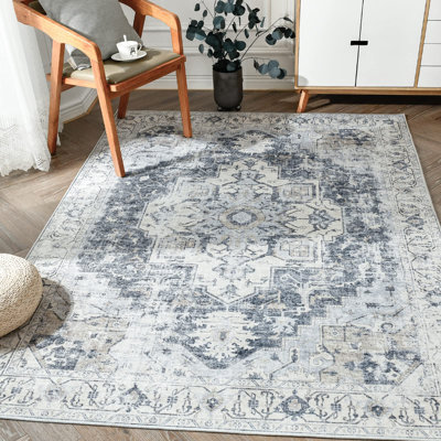 Tapis lavable antidérapant Vintage Medallion