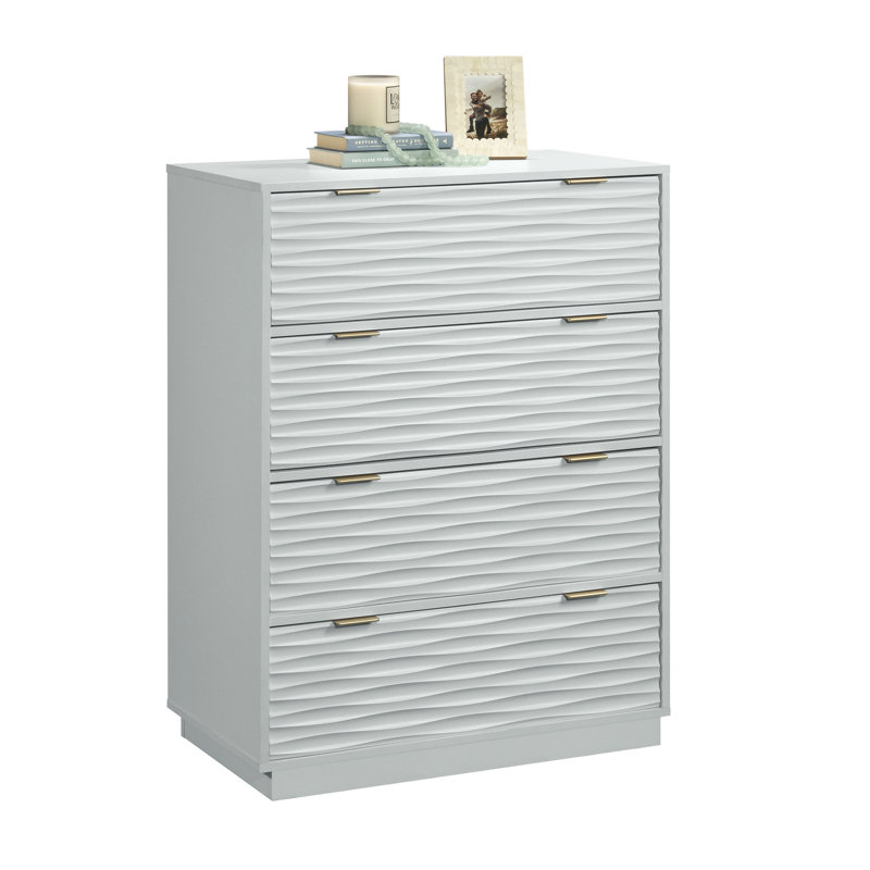 Commode de chambre à 4 tiroirs, commode verticale pour espaces de vie