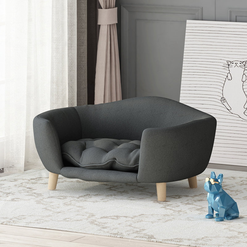 Lit pour chien moderne et contemporain, Gris foncé