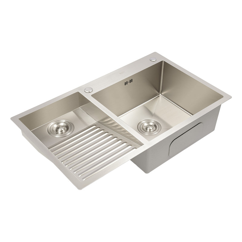 Household Stainless Steel Laundry Sink With Washboard