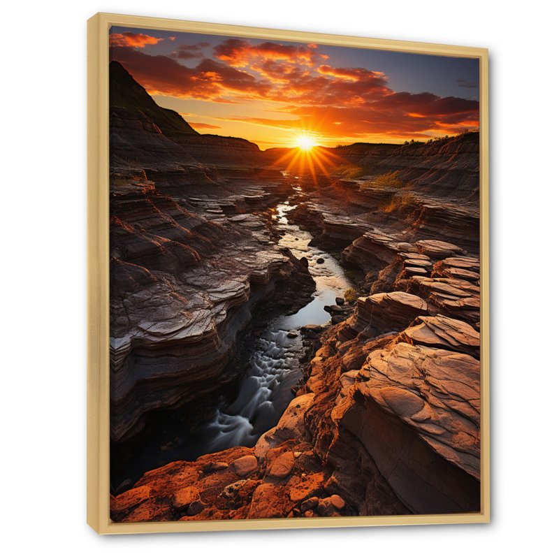Avamay Canada Alberta Badlands I - impression, 20" H x 12" W, Cadre naturel flottant
