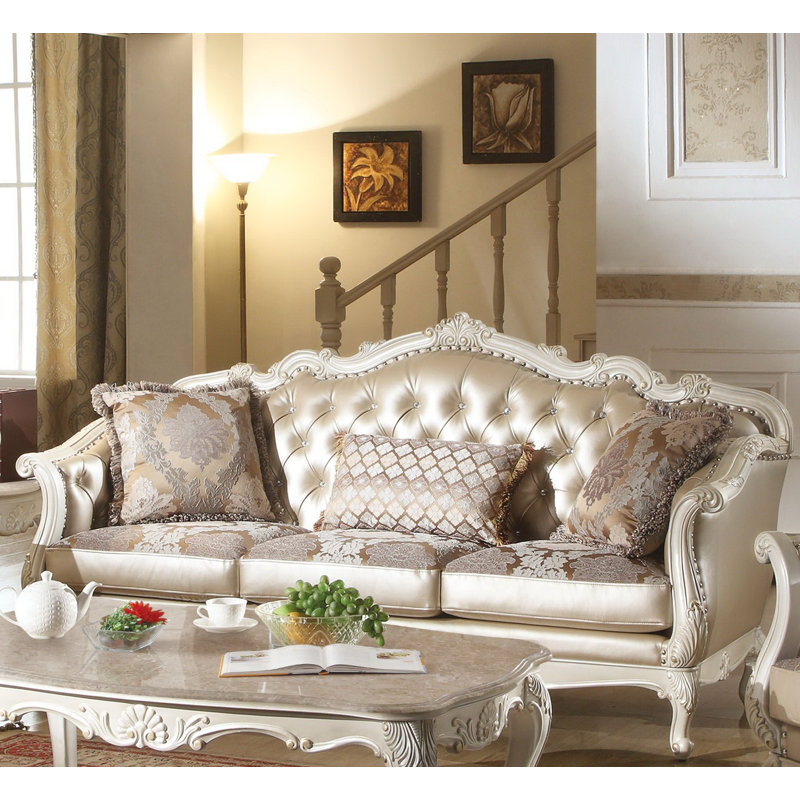 Stella II 84'' Faux Leather Sofa
