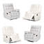 Fauteuil inclinable manuel berçant de 39 po, fauteuil ergonomique en polyuréthane 110-160 ° avec poche latérale et repose-pieds extensible-517913345