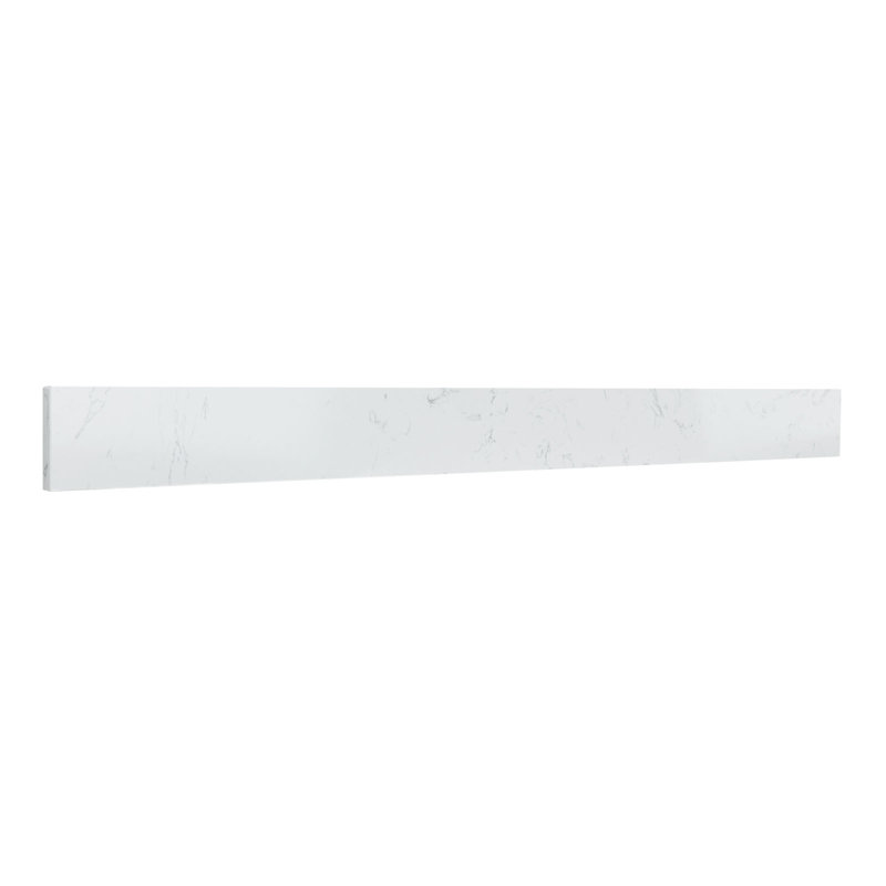 Dosseret de 48 po en pierre d'ingénierie blanche Carrara pour comptoir de meuble-lavabo