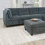 Ensemble de canapé modulaire en chenille gris 8 pièces