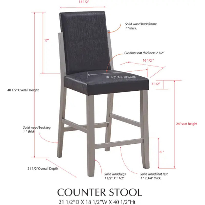 Tabouret Radmilo, Noir