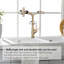 Robinet de cuisine à cascade avec douchette extractible, robinet d'évier de cuisine à poignée simple avec douchette extractible, robinet de cuisine rotatif à 360 °-121210015
