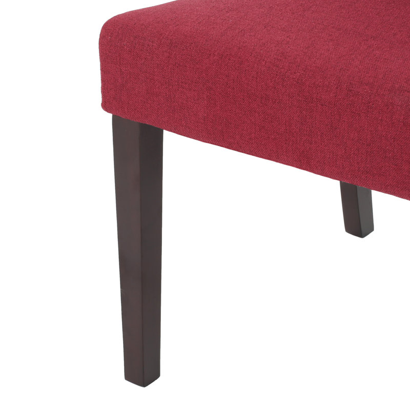 Paire de chaises à oreilles sophistiquées - rouge, bois de bouleau, capitonnage à boutons, l 26,63 po x H 42,41 po x l 21,16 po