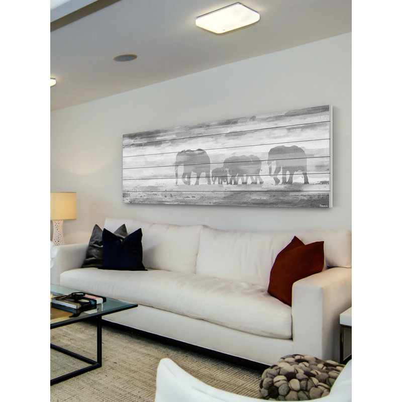 " Parade Of Tusks " by Parvez Taj, 20" H x 60" W x 1.5" D
