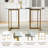 Tariebi 4 - Person Glass Top Double Pedestal Dining Set-359115196