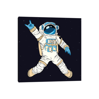 Astronaut In Space by Art Mirano - Wrapped Canvas Painting