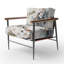 Chaise avec accoudoirs rembourrée Asian Art