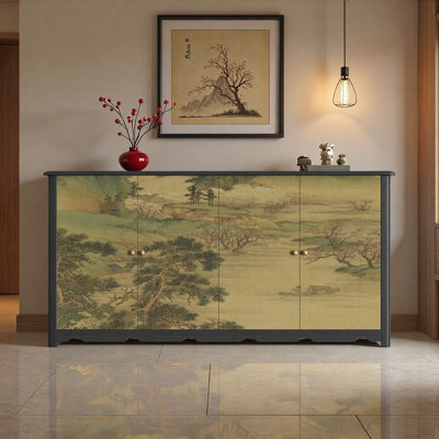 Multi-Functional Solid Wood Sideboard