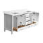 Meuble-lavabo 72 po avec double cuve et armoire de rangement