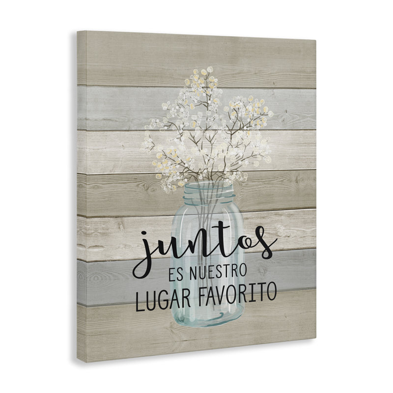 Juntos, Nuestro Lugar Favorito, art mural sur toile par lettré et doublé, H 20 po x l 16 po