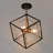 3-Light 15" W Dimmable Caged Modern Geometric Semi Flush Mount Lighting